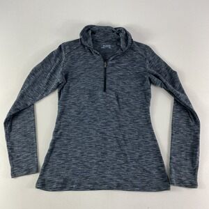 Columbia Jacket Womens Medium Gray 1/4 Zip Pullover Sweater Running Ladies